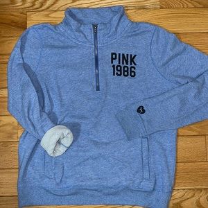 Pink quarter-zip pullover